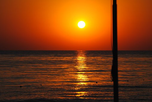 Sonnenaufgang, Meer, Hafen, Ozean