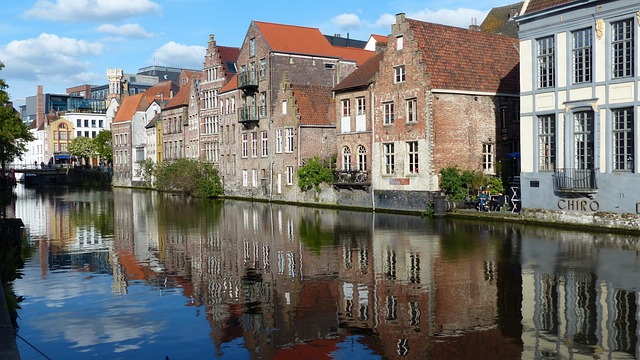 Gante, Flandes, Bélgica, Canal