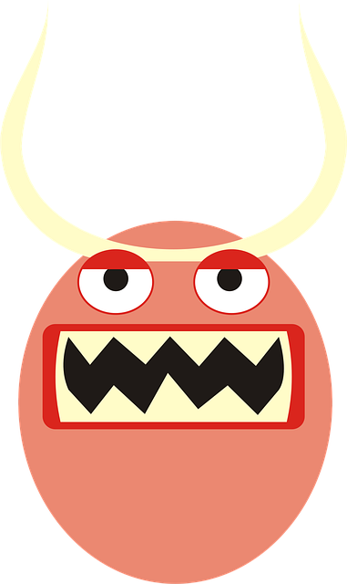 Free monster mug face vector