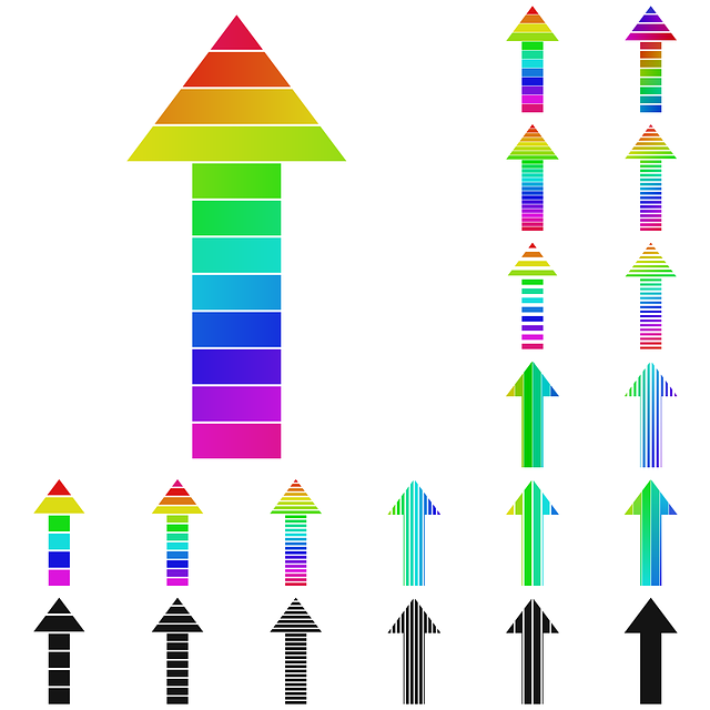 Free arrow arrow logo growth vector