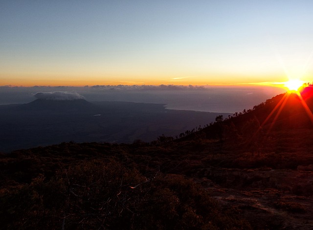 Dawn, Panorama, Berg, Landschap, Lucht
