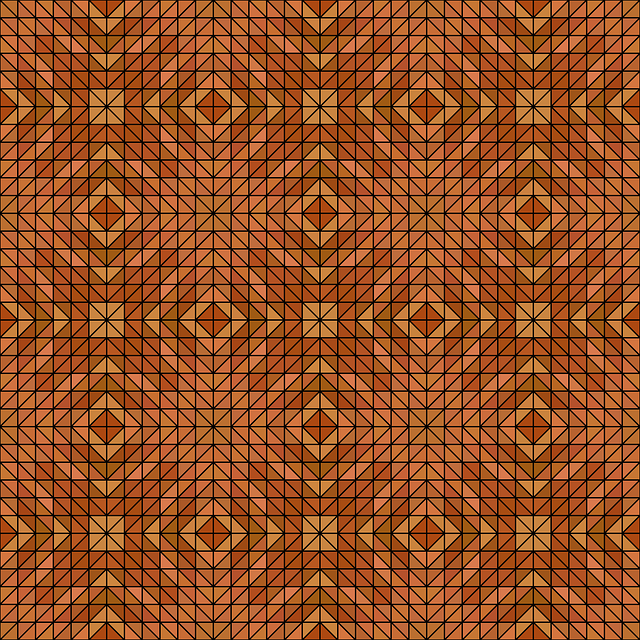 Free mosaic triangle symmetry vector