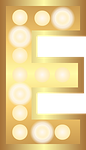 e, glamour, gold