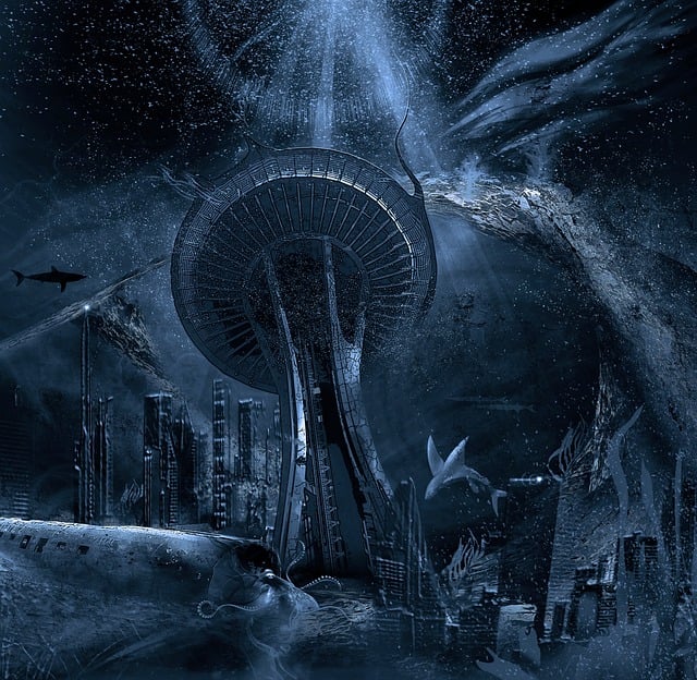 Free seattle future surreal illustration