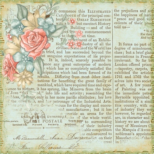 Free vintage floral background illustration