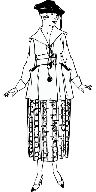 Free fashion lady vintage illustration