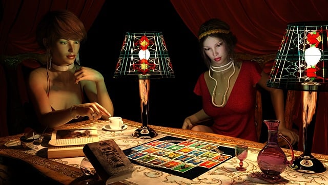 Free tarot fortune teller coffee illustration