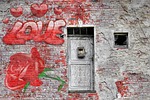 love, wall, rose