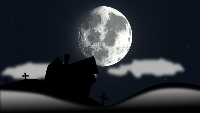 Noite De Halloween, Lua Cheia, Fundo