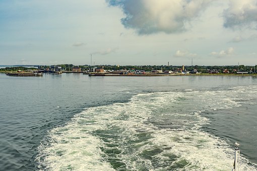 Wellen, Schiff, Hafen, Meer
