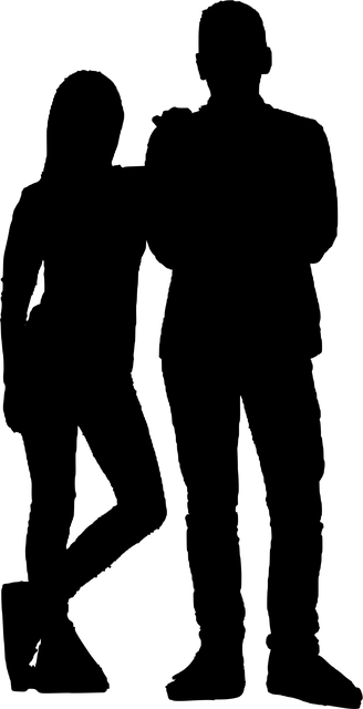 Free man woman stand vector