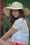 girl, hat, people