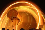 children ferris wheel, light gyro, long exposure