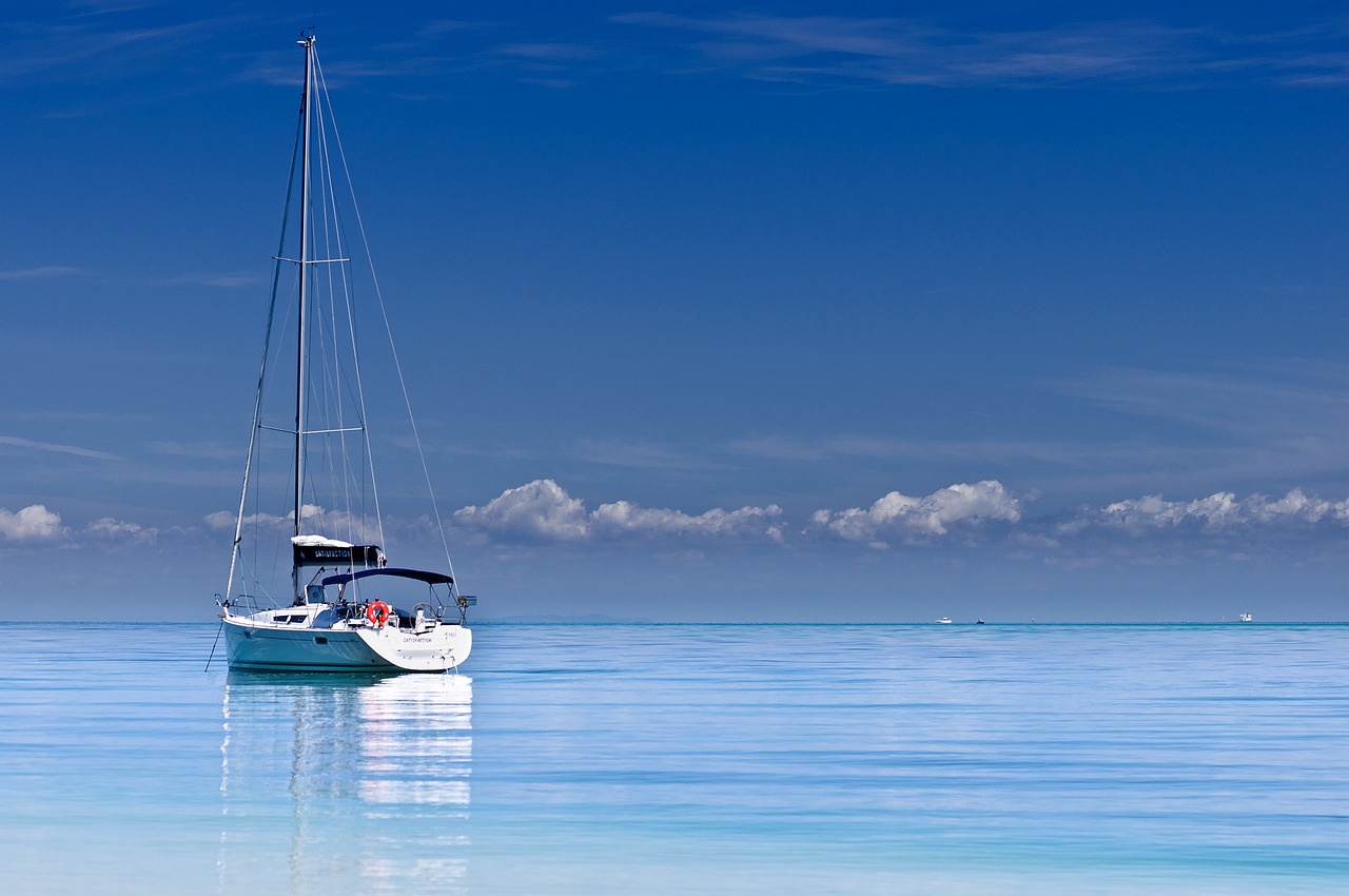 Blau, Ozean, Yacht, Segeln, Ruhe