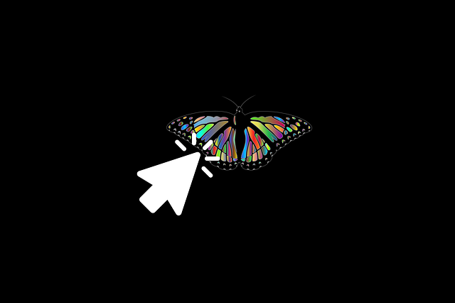 Free butterfly effect waves flapping its wings illustration