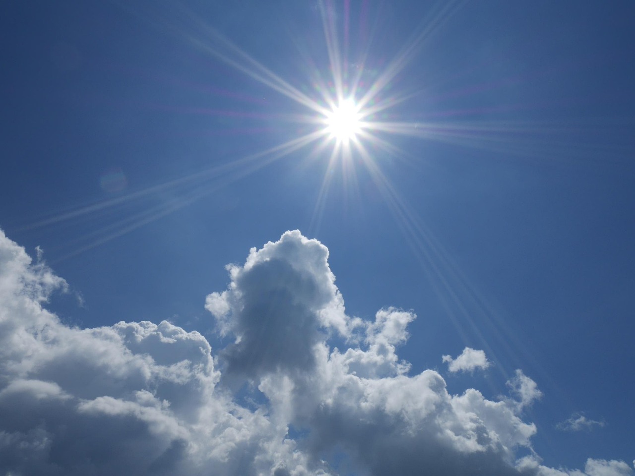 Light Blue Sky With Sun Light Blue Sky With Sun