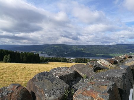 Céu, Noruega, Azul, Montanha