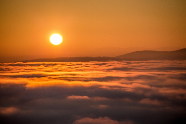 Nebel, Sonne, Landschaft, Sonnenlicht