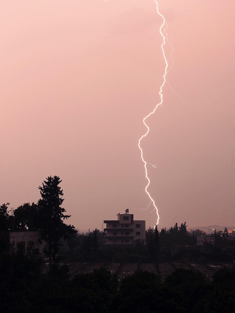 Lyn, Nat, Thunder, Lys, Regn, Himmel