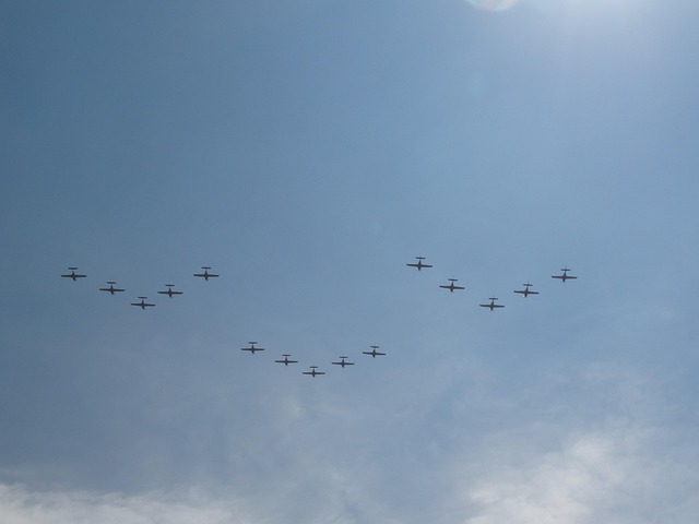Aviones, Desfile, En Formación