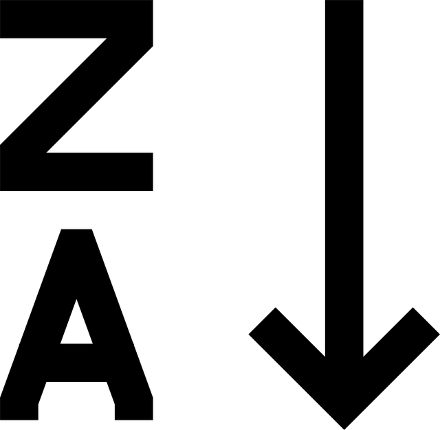 Free Alphabet Order Descending vector and picture