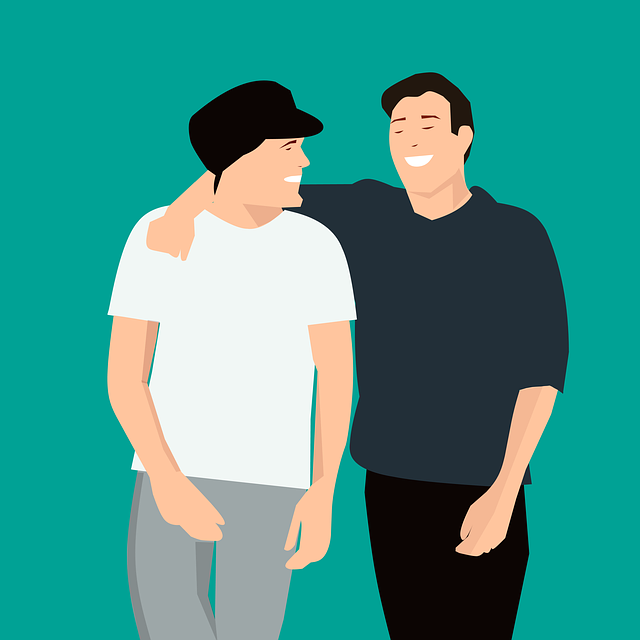 Free men cartoon friends illustration
