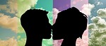 person, head, kiss