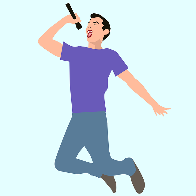 Free singer singing microphone illustration