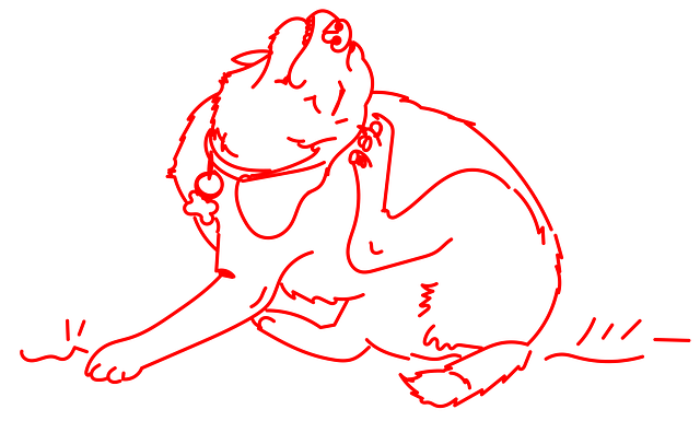 Free dog scratch ear vector
