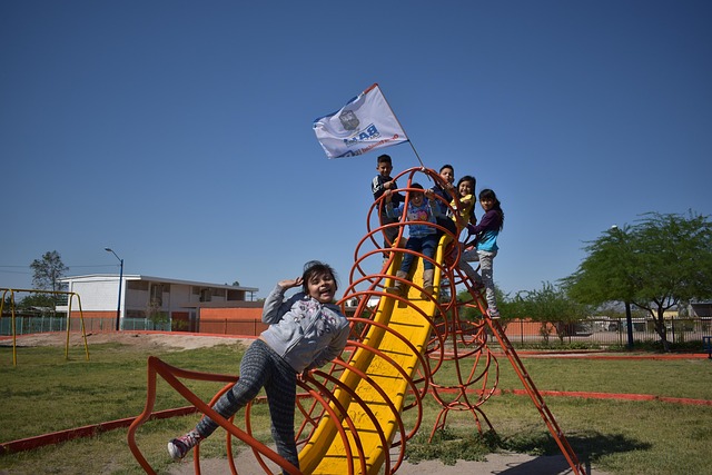 Juegos, Jardín, El Verano, Parque