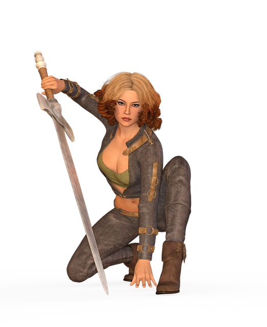 Free woman sword amazone illustration