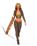 woman, crossbow, warrior