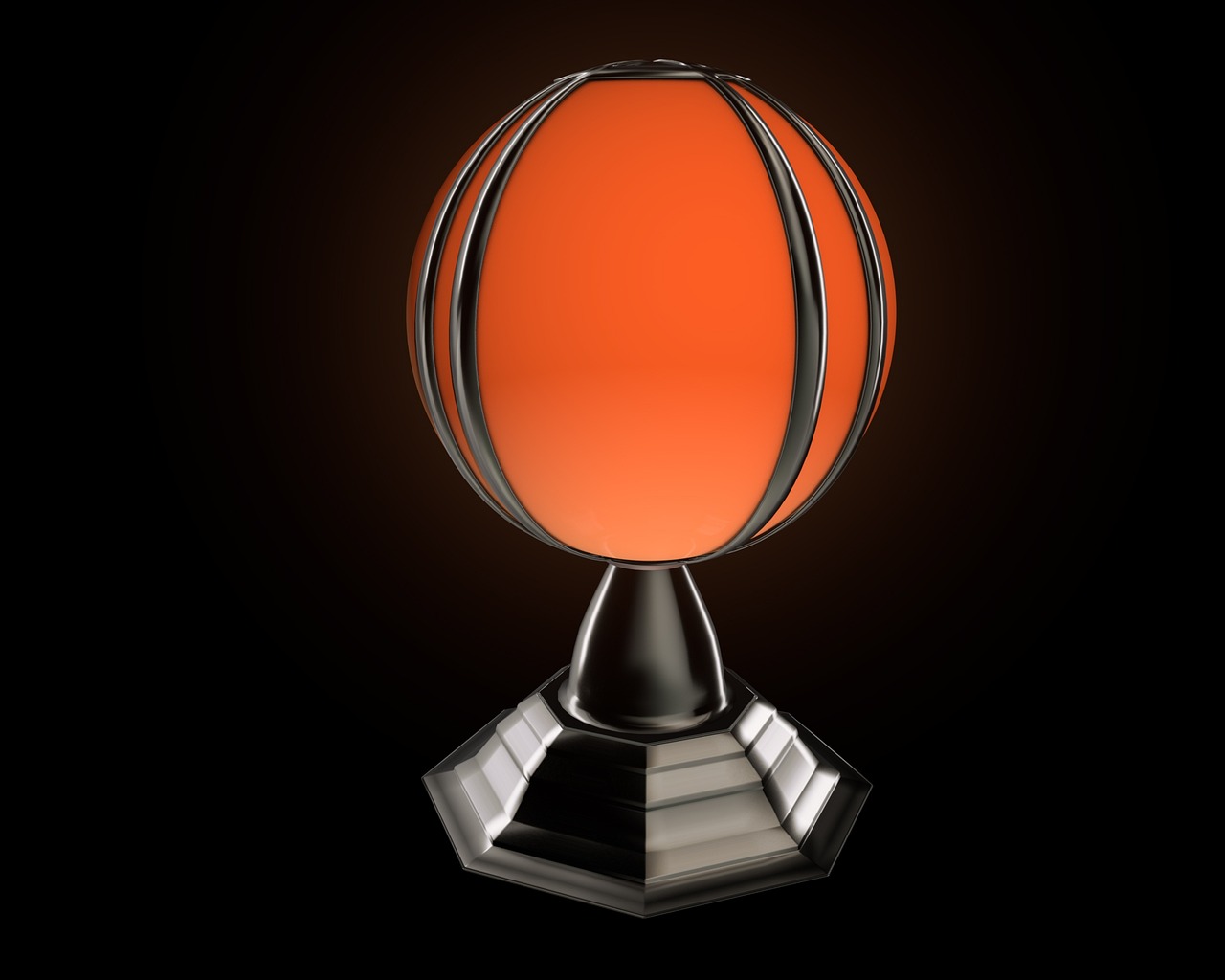 Amber Sculptural Table Lamp