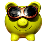 lucky pig, cool, sunglasses