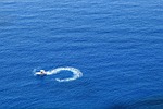 boat, sea, blue