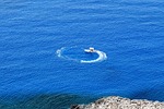 boat, sea, blue