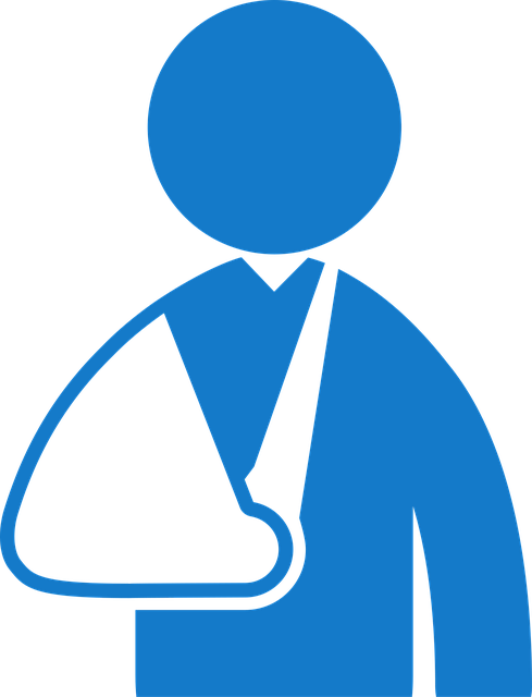 Free fracture arm person illustration