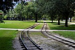 herman park train tracks, houston texas, train tracks