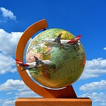 symbolic, fly around the world, trip around the world