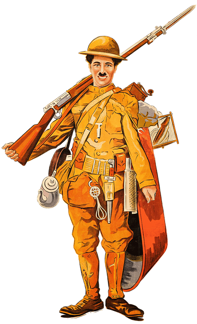Chaplin, Soldat, Heer, Krieg, Film, Kino
