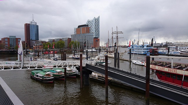 Hamburg, Hafen, Überseebrücke, Hafencity