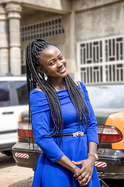 Free Blue Dress Lady photo and picture