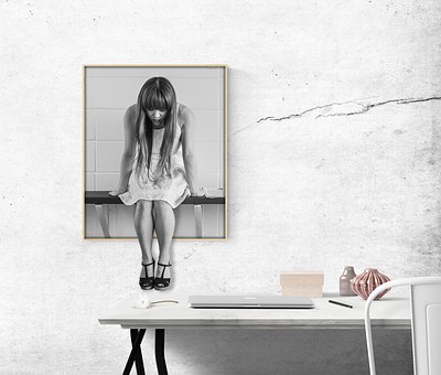 Imagen, Escritorio, Mujer, Oficina