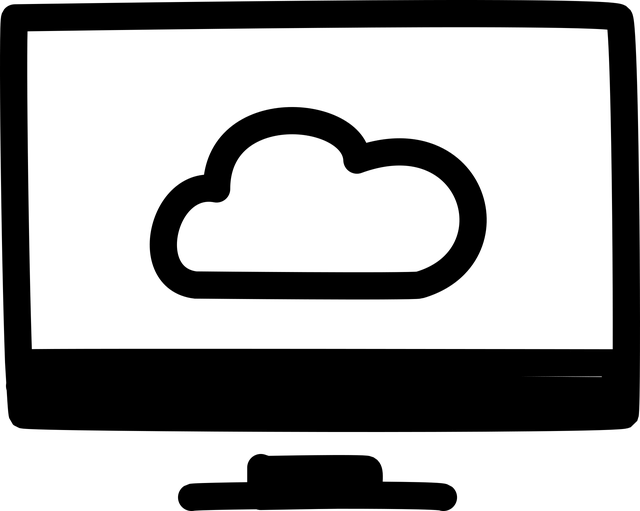 Free cloud computer screen vector