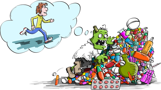 Free zombie pills mountain vector