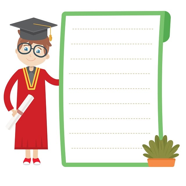 Free graduation book study illustration