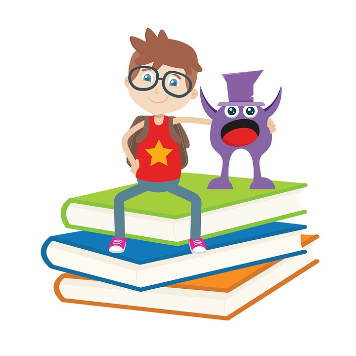 Monster, Graduation, Book, Education, Illustration
