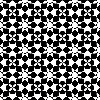 Free Mosaic Floral Repeat Pattern illustration and picture