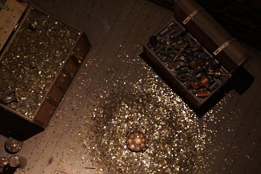 Münzen, Gold, Speicher, Mittelalter