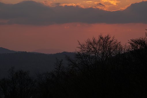 Landschaft, West, Die Sonne, Stimmung